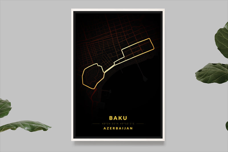 Baku - Azerbaidjan - Carte Vintage