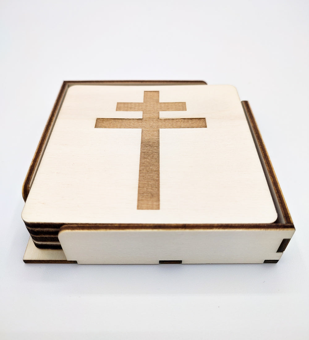 Set of 4 Cross of Lorraine coasters