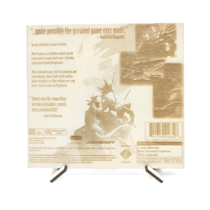 Final Fantasy VII - Decorative PS1 Wooden Cartridge