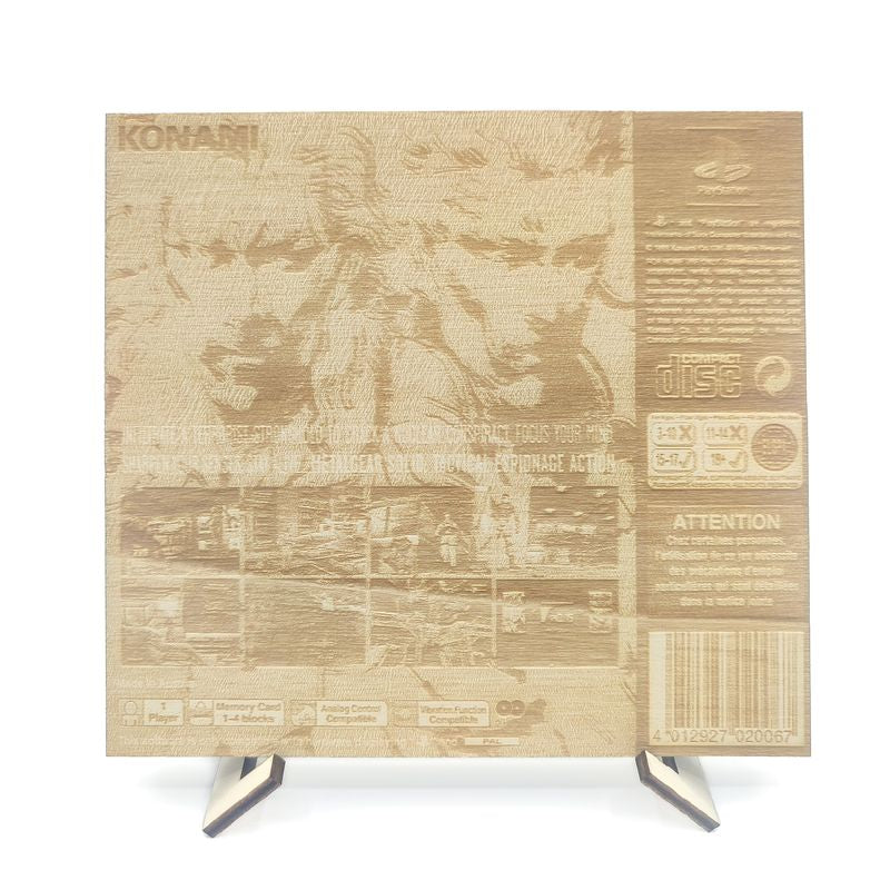 Metal Gear Solid - Decorative PS1 Wooden Cartridge