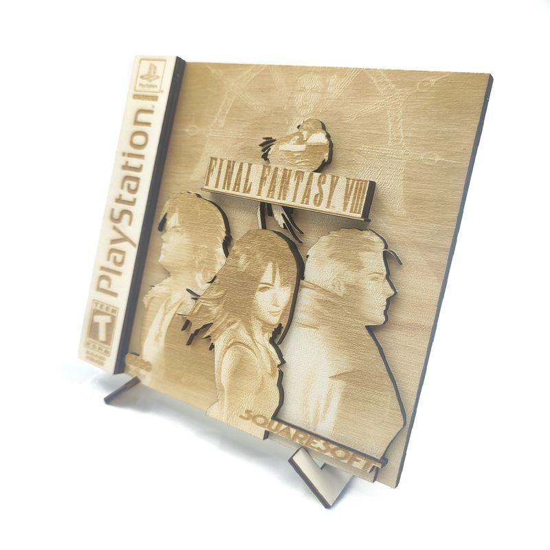 Final Fantasy VIII - Decorative PS1 Wooden Cartridge