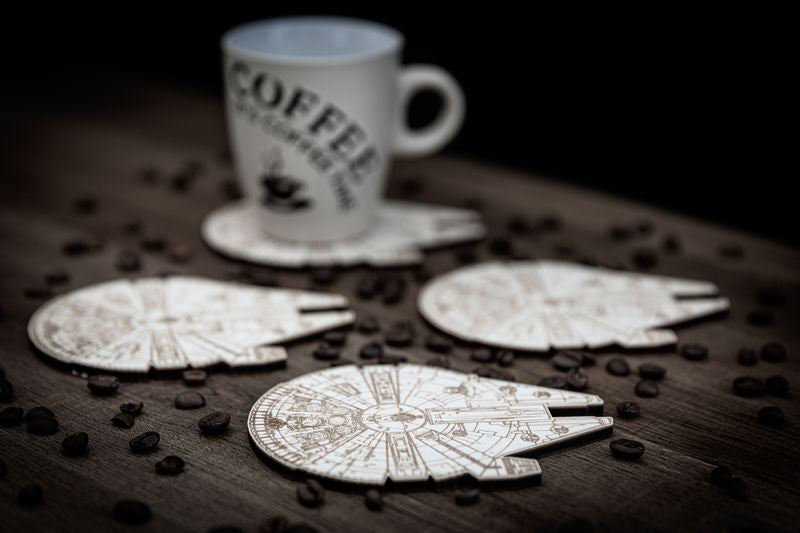 Set of 4 Millennium Falcon coasters from Star Wars