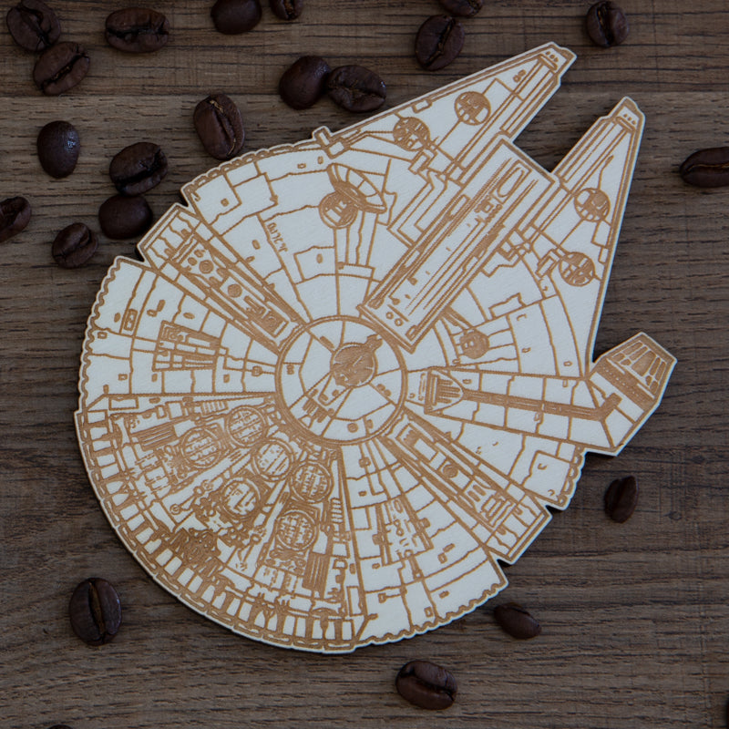 Set of 4 Millennium Falcon coasters from Star Wars