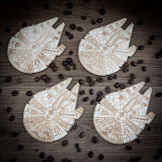 Set of 4 Millennium Falcon coasters from Star Wars