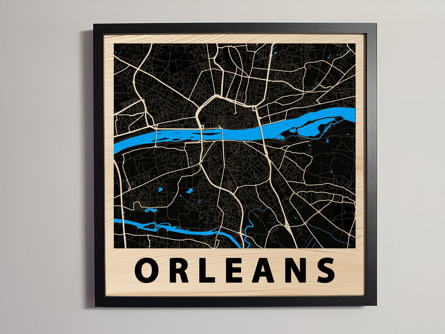 Orléans - Wooden map