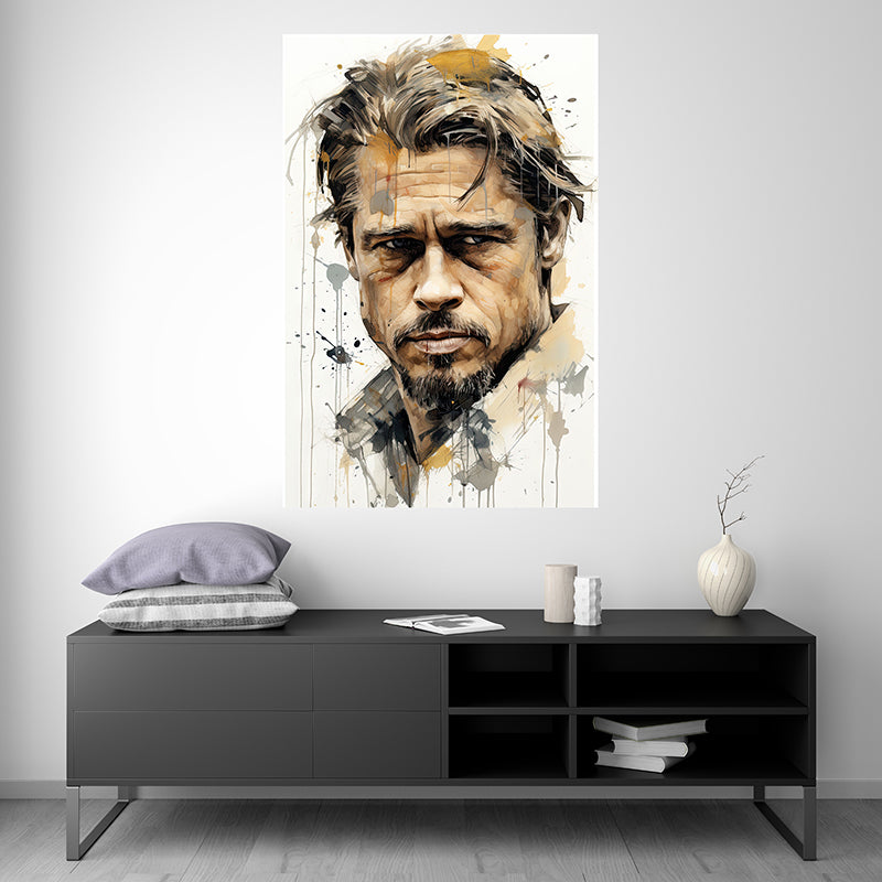 Brad Pitt - I - Portrait - Splash Paint