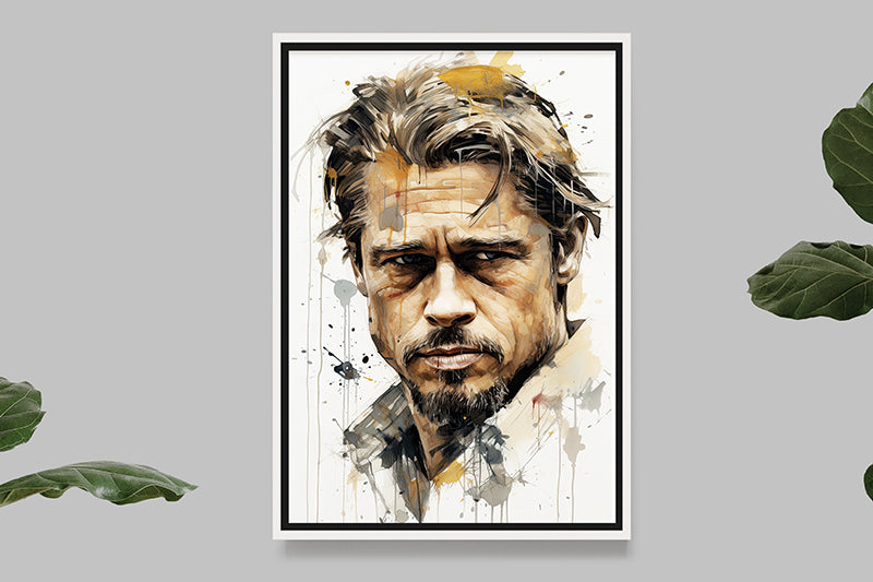 Brad Pitt - I - Portrait - Splash Paint