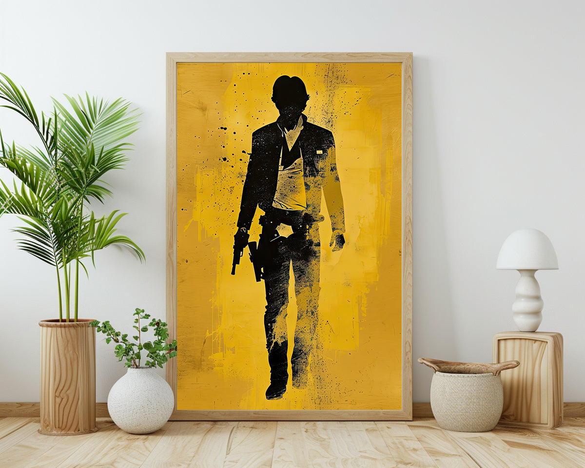 Han Solo - Minimalist Yellow Silhouette