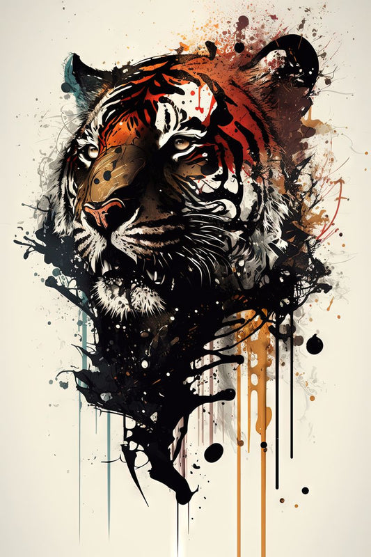 Tiger III - Splash Paint - Artwork