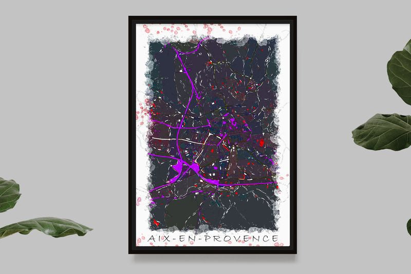 Aix-en-Provence - Carte PopArt