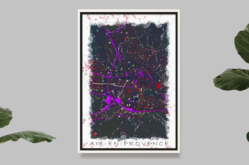 Aix-en-Provence - Carte PopArt
