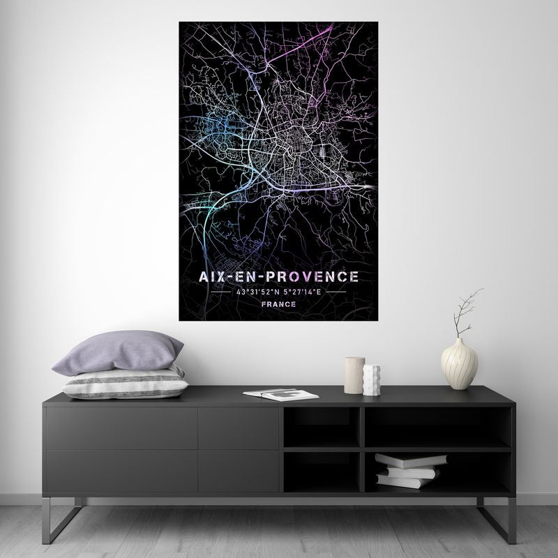 Aix-en-Provence - Pastel Map
