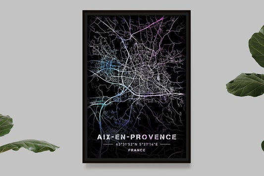 Aix-en-Provence - Pastel Map