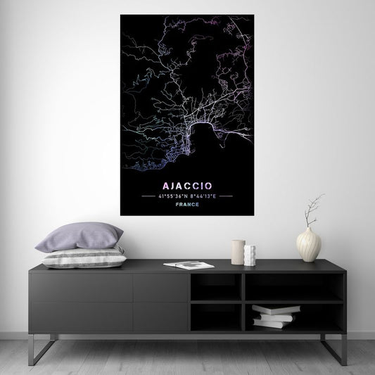 Ajaccio - Pastel Map