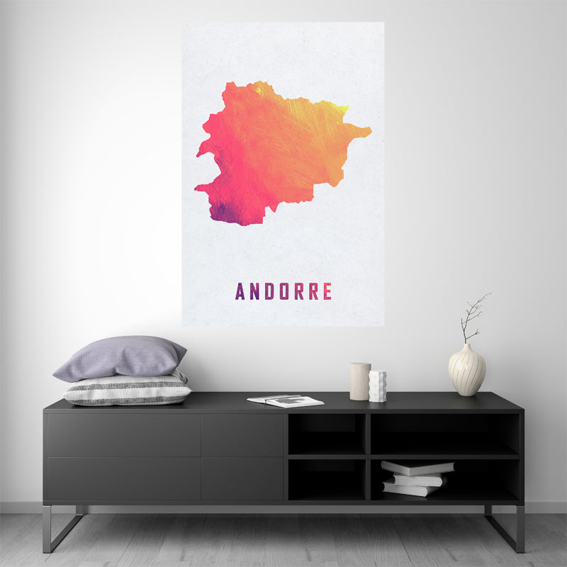 Andorra - Watercolor Map