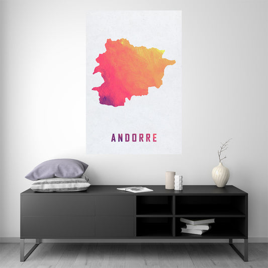 Andorra - Watercolor Map