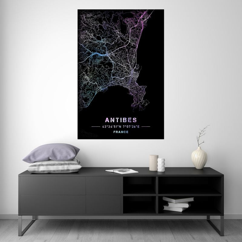 Antibes - Pastel Map