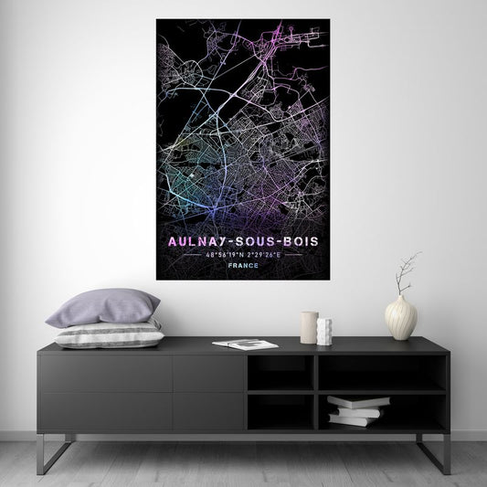 Aulnay-sous-Bois - Map Pastel