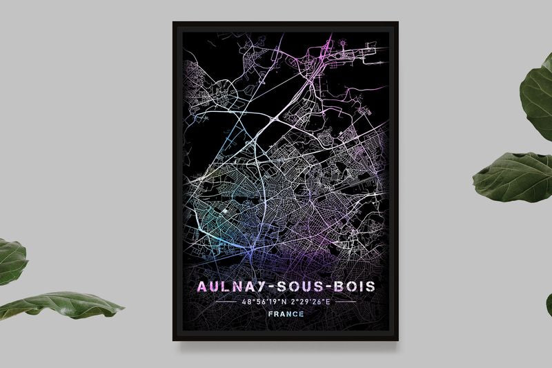 Aulnay-sous-Bois - Map Pastel