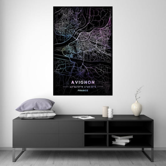 Avignon - Pastel Map