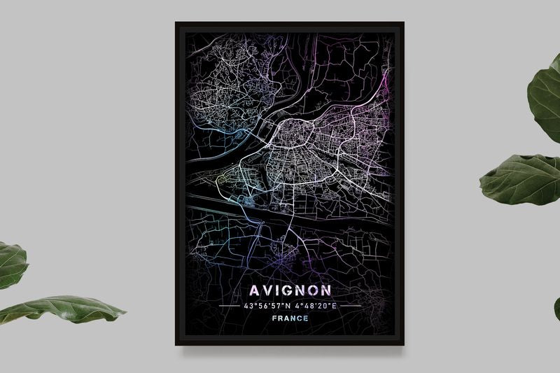 Avignon - Pastel Map