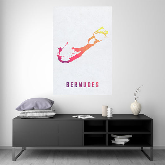 Bermuda - Watercolor Map