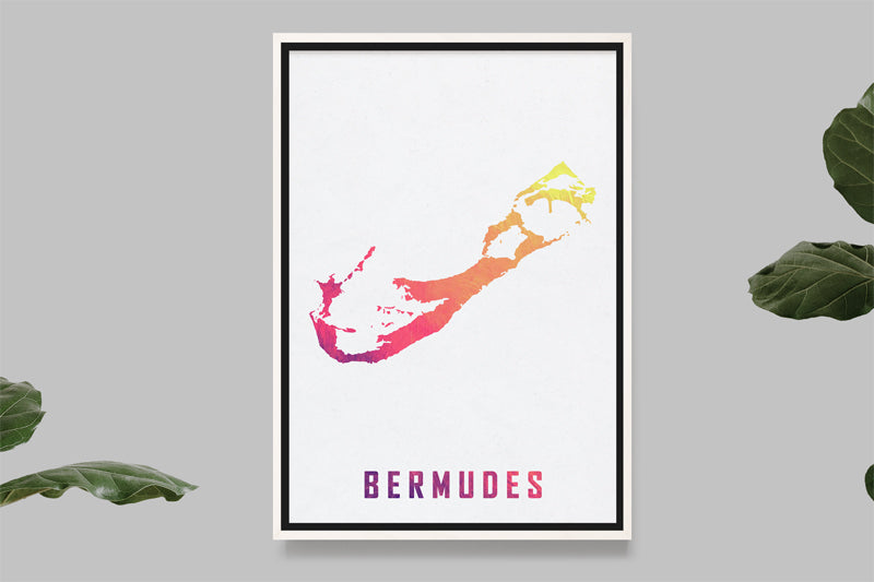 Bermuda - Watercolor Map