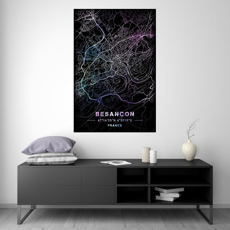 Besançon - Pastel Map