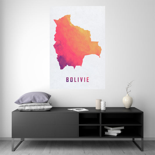 Bolivia - Watercolor Map