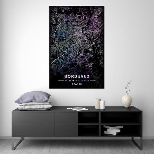 Bordeaux - Pastel Map