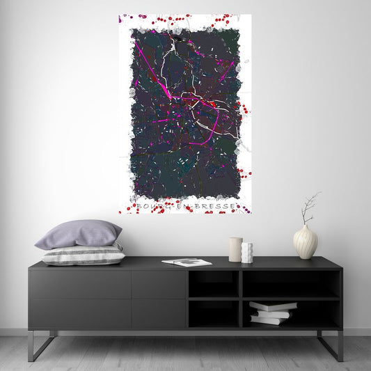 Bourg-en-Bresse - PopArt map