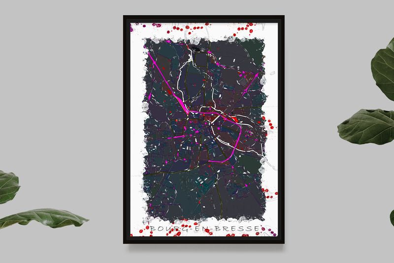 Bourg-en-Bresse - PopArt map