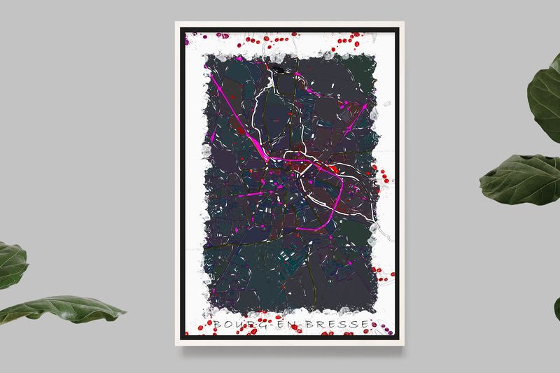 Bourg-en-Bresse - PopArt map