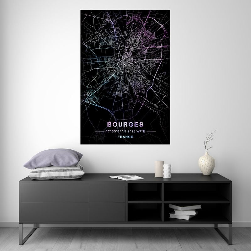 Bourges - Pastel Map