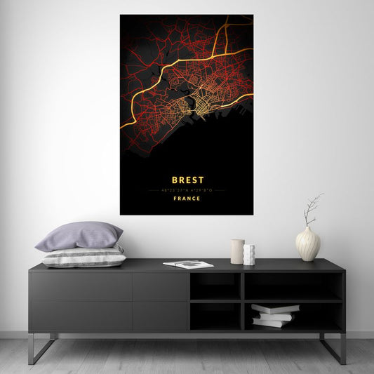 Brest - Vintage Map
