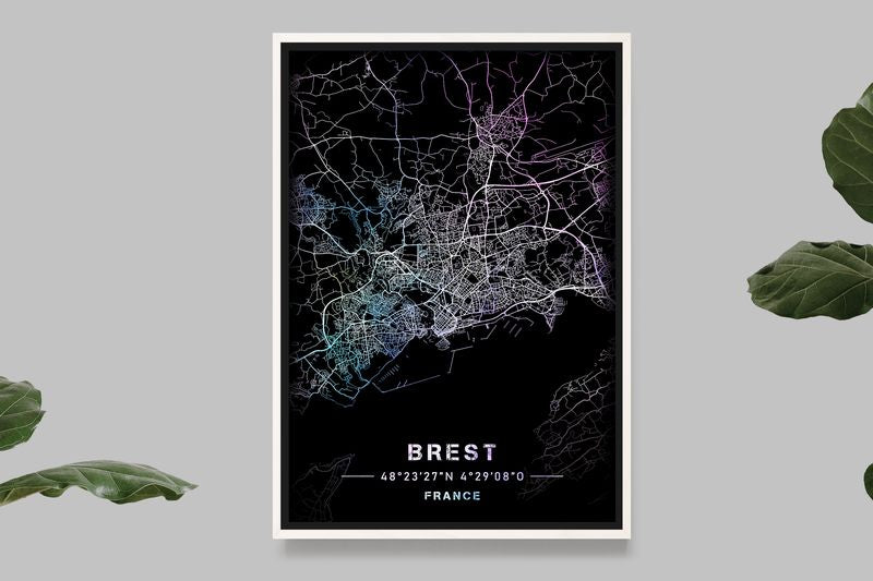 Brest - Pastel Map