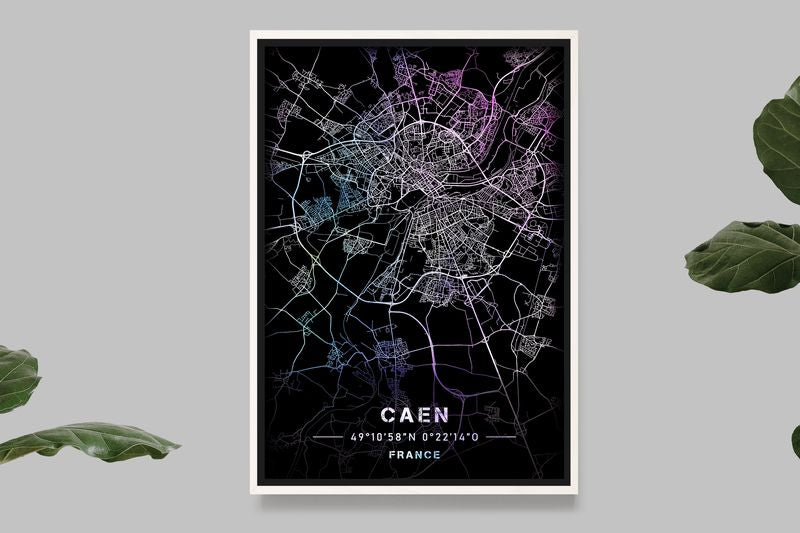 Caen - Pastel Map