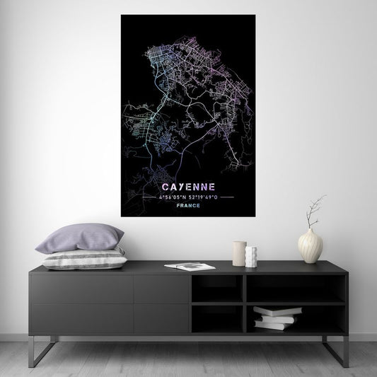 Cayenne - Pastel Map