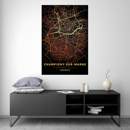 Champigny-sur-Marne - Vintage Map
