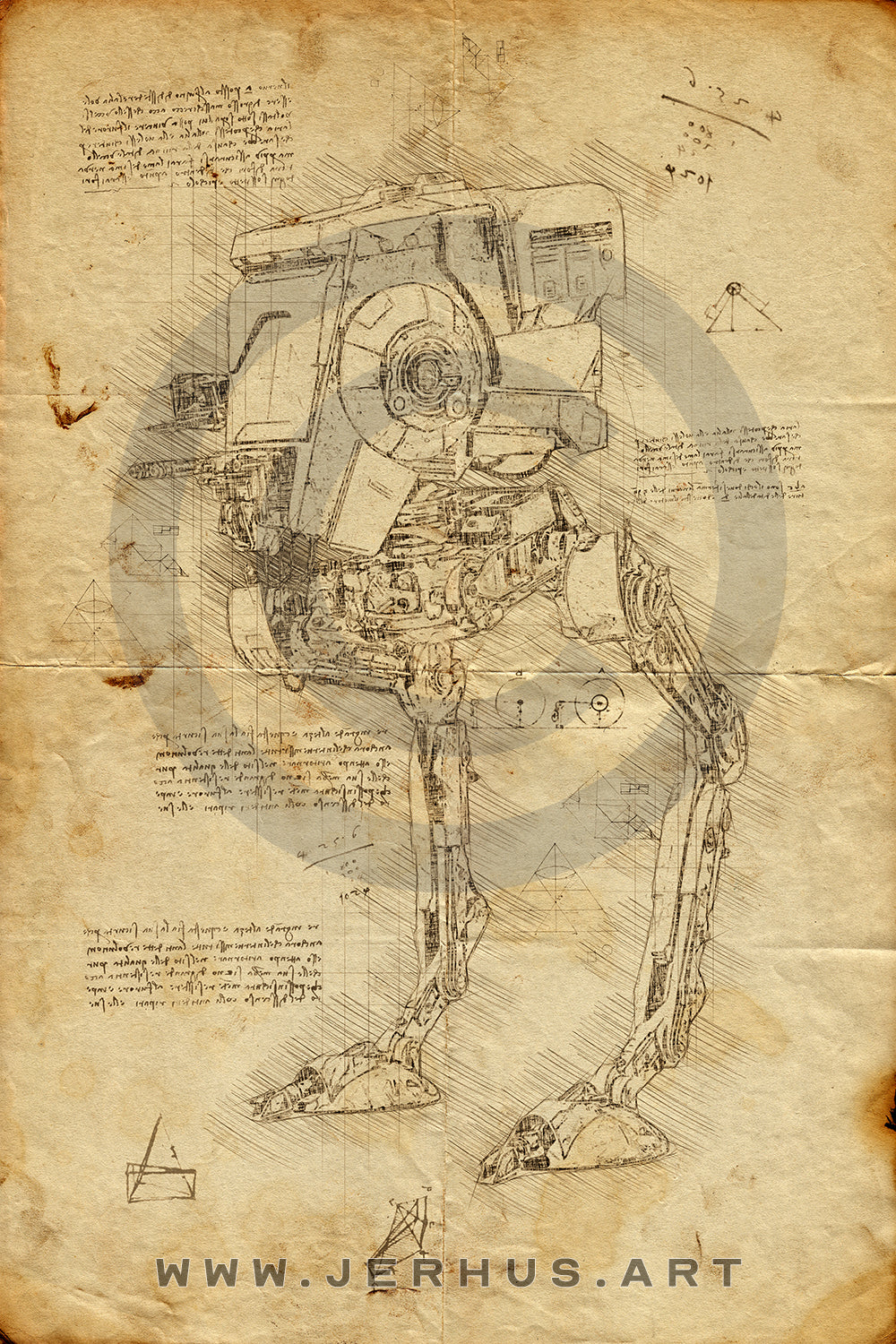 AT ST - Star Wars - Da Vinci Style