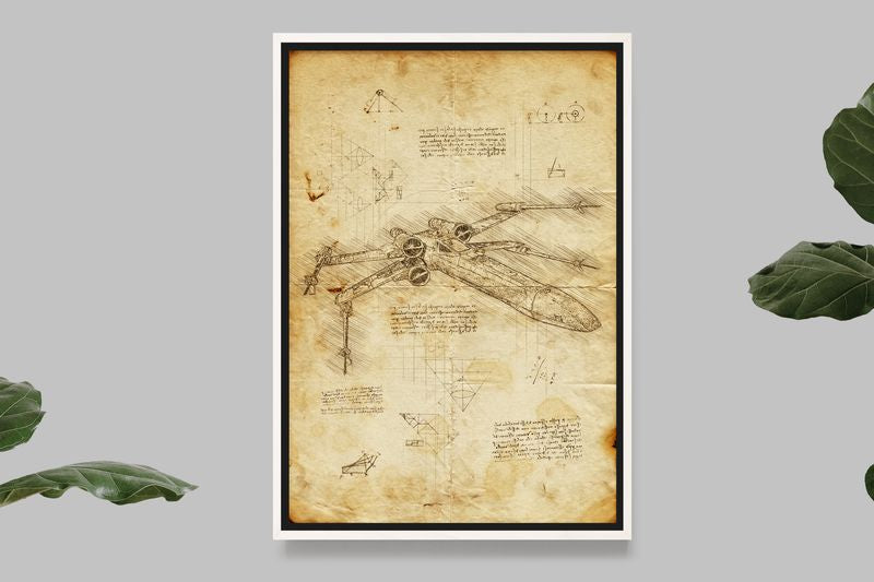 X-Wing - Star Wars - Da Vinci Style