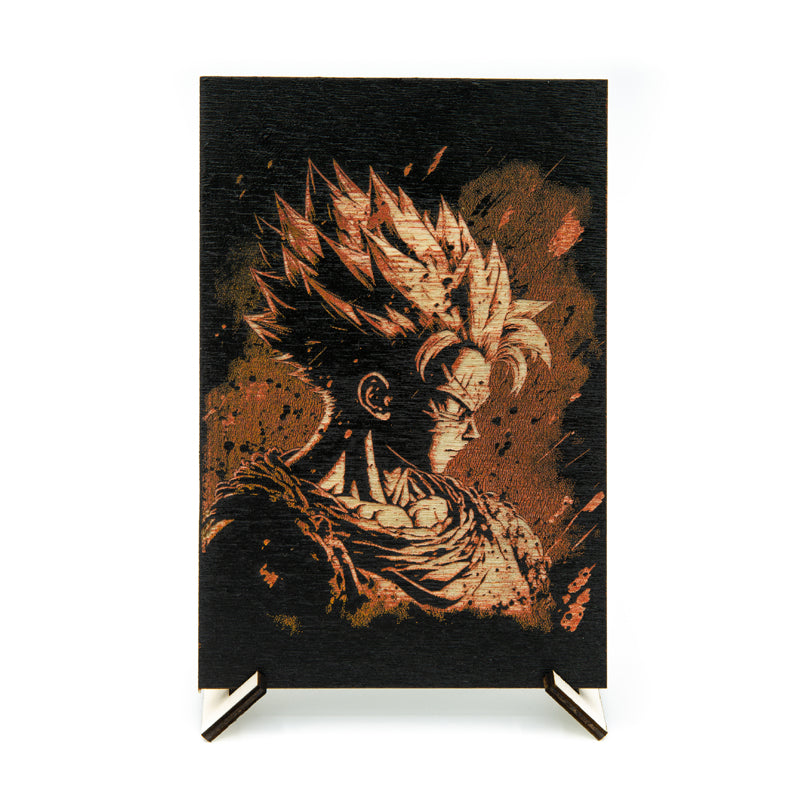 Sangoku - Dragon Ball Z - Gravure en bois