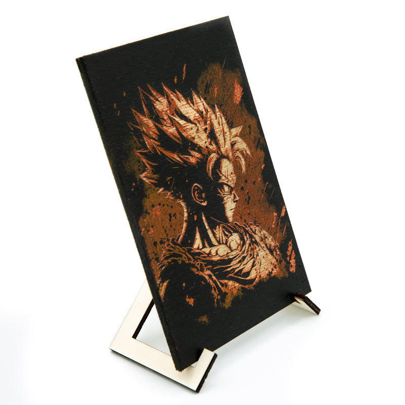 Sangoku - Dragon Ball Z - Gravure en bois