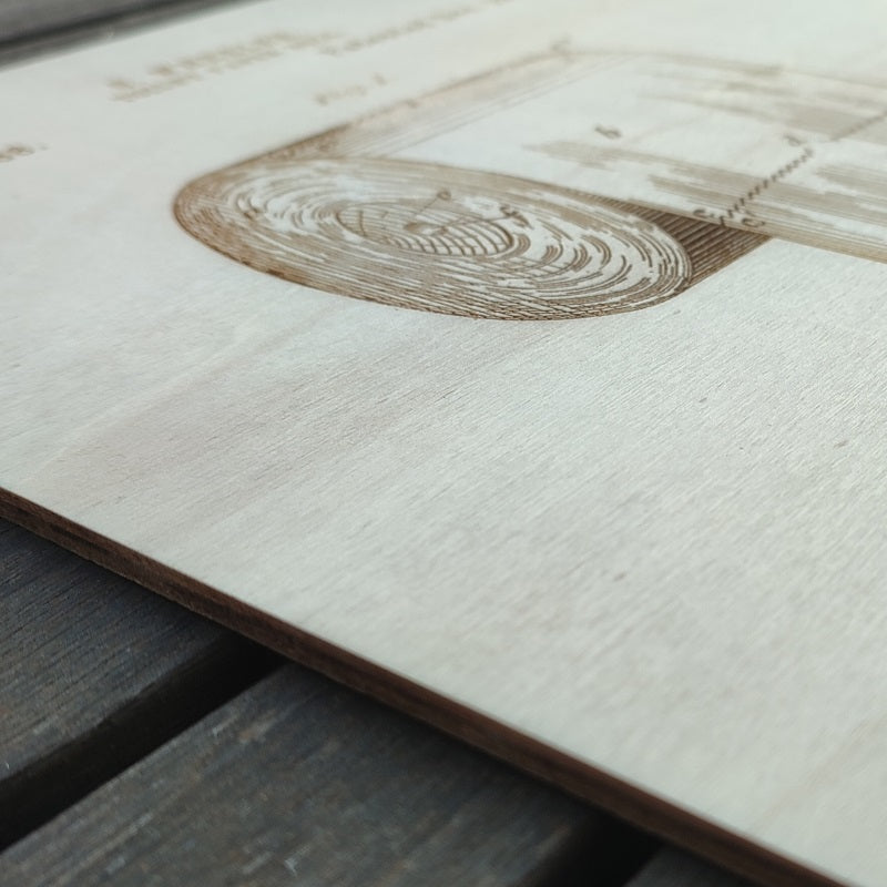 Toilet paper holder - Old wooden patent