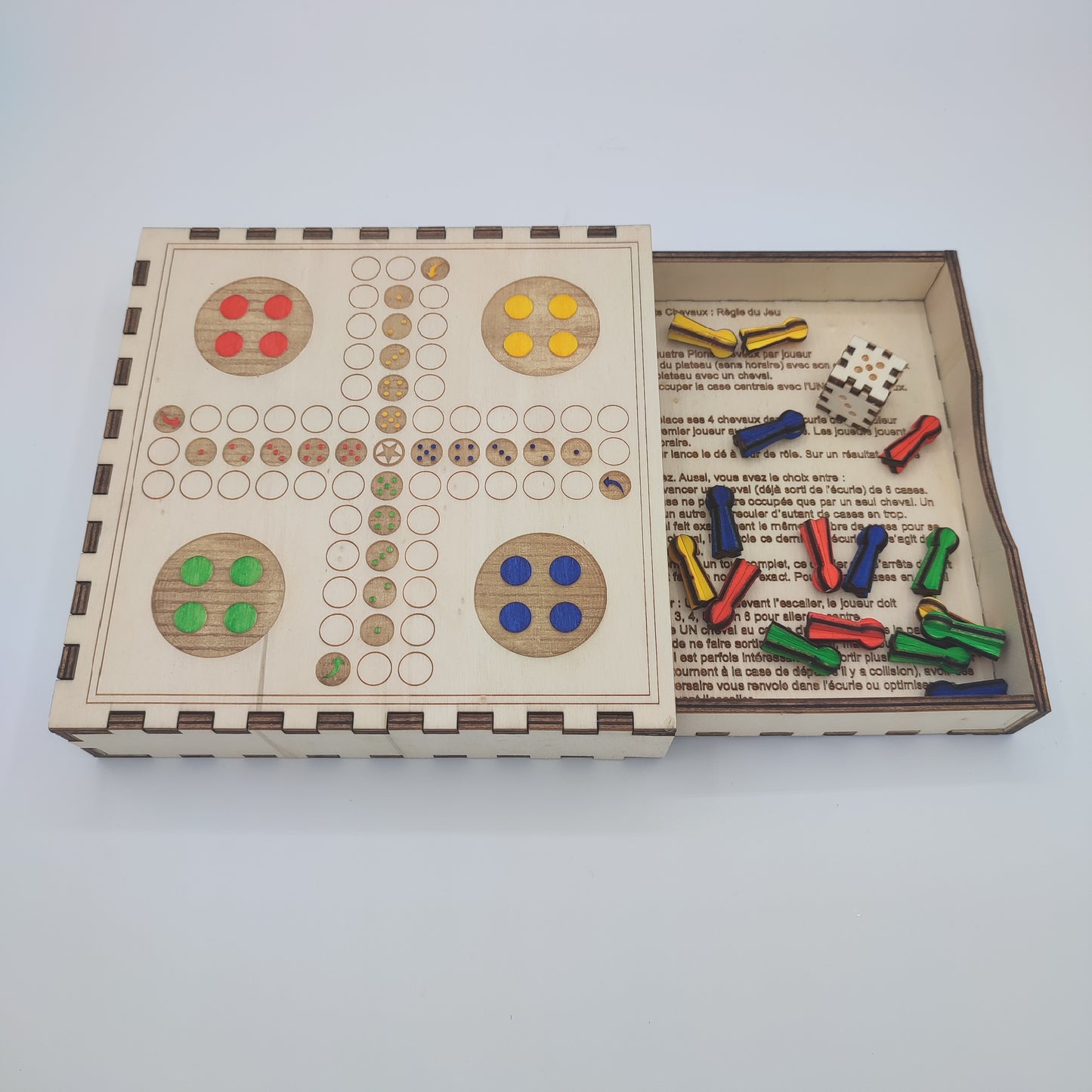 Ludo Game - Little Horses - Wooden board games