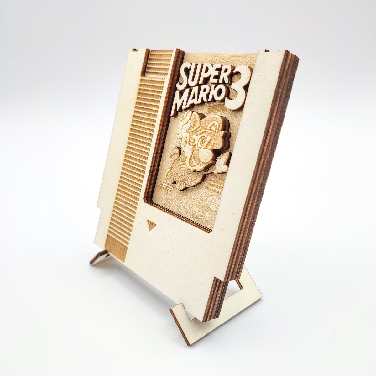 Super Mario Bros 3 - Wooden Nes Cartridge