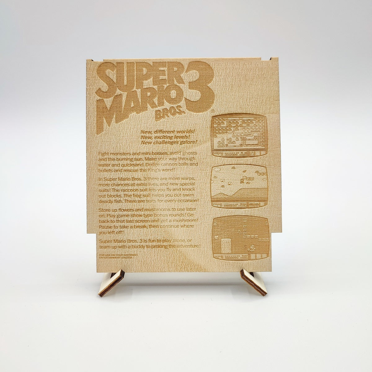 Super Mario Bros 3 - Wooden Nes Cartridge