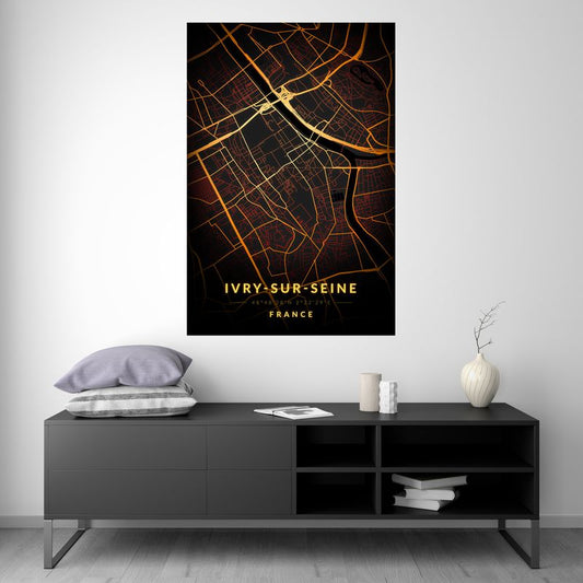 Ivry-sur-Seine - Vintage Map