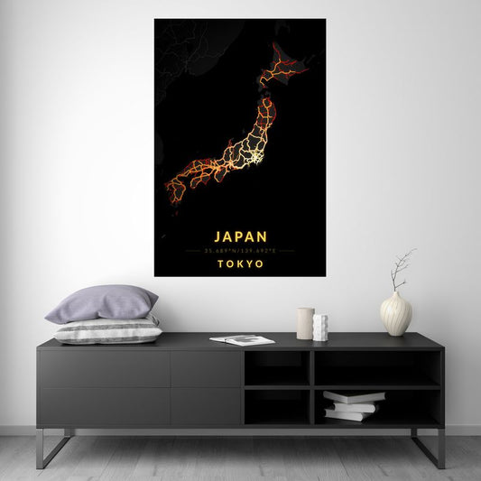 Japan - Vintage Map