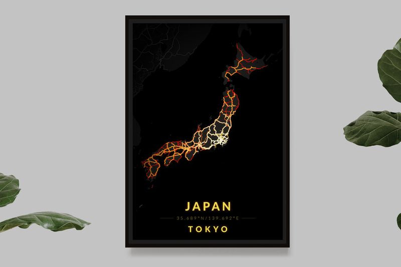 Japan - Vintage Map